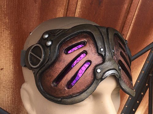 DYSTOPIA GOGGLES- -PURPLE LEDS- READY TO WEAR, READY TO SHIP