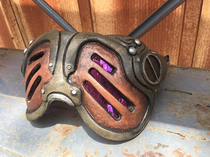 DYSTOPIA GOGGLES- -PURPLE LEDS- READY TO WEAR, READY TO SHIP