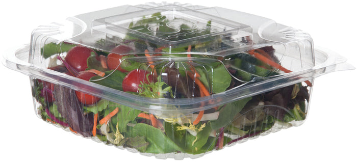EcoProducts Compostable Clear Clamshells (8in x 8in x 3in) | 160/cs