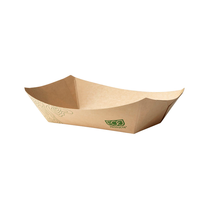 EcoProducts Compostable Food Tray (1lb | 6½ x 4 3/8 x 1½ | Kraft) | 1000/cs