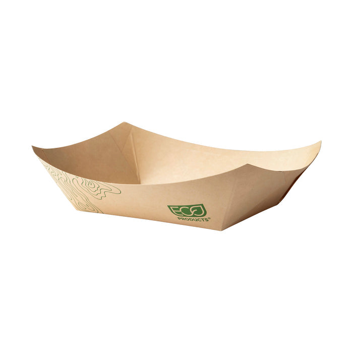 EcoProducts Compostable Food Tray (2lb | 6.5 x 4.75 x 1.75 | Kraft) | 1000/cs
