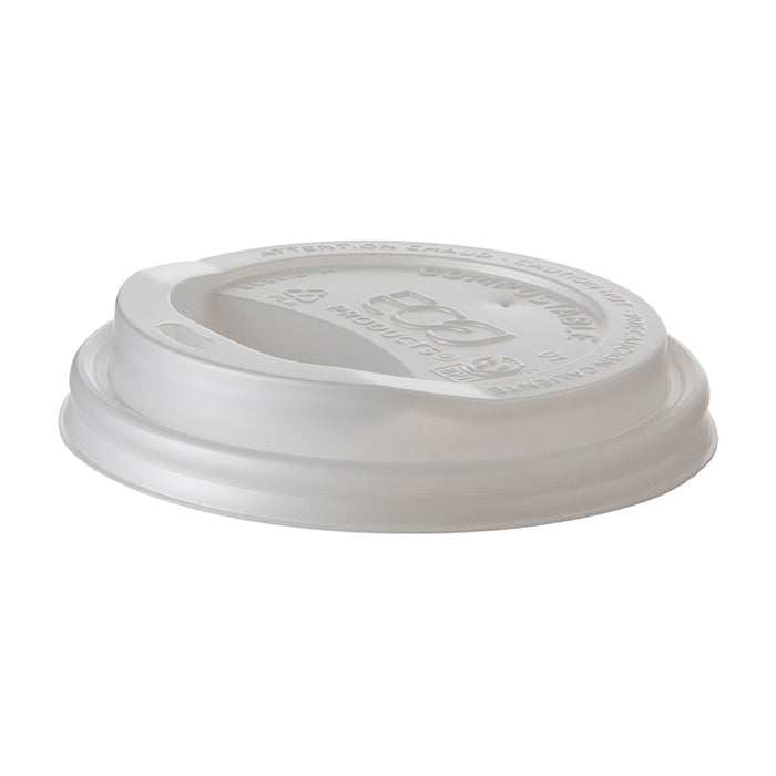 EcoProducts EcoLid Compostable Hot Cup Lids (Fits 10-20oz Hot Cups) | 88-Series | 800/cs