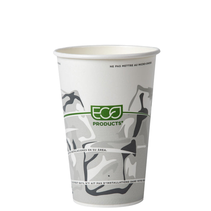 EcoProducts Paper Cold Cup (16oz | Double-sided PLA) | 99-Series | 1000/cs