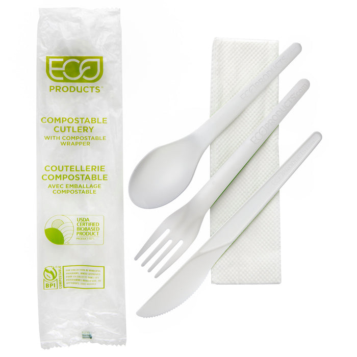 EcoProducts Plantware® Compostable Cutlery Kit (6in) | 250/cs