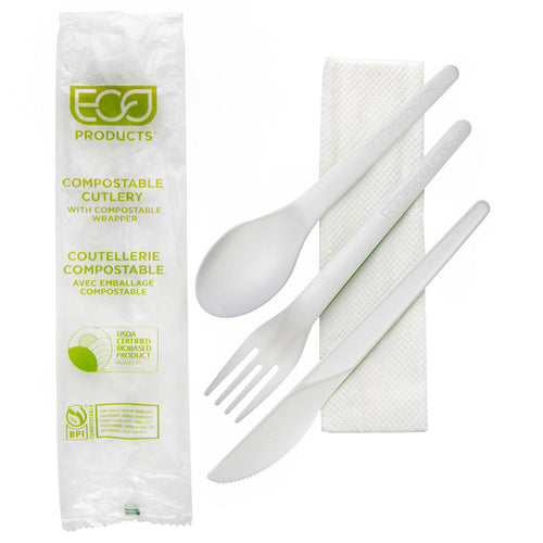 EcoProducts Plantware® Compostable Cutlery Kit (6in) | 250/cs