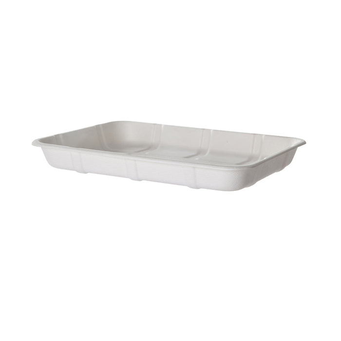 EcoProducts Vanguard™ Compostable Lined Molded Fiber Meat & Produce Trays (4D | 9.5 x 7.17 x 1.13in) | 300/cs