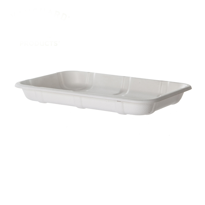 EcoProducts Vanguard™ Compostable Molded Fiber Meat & Produce Trays (2D | 8.5 x 6 x 1.0in) | 400/cs
