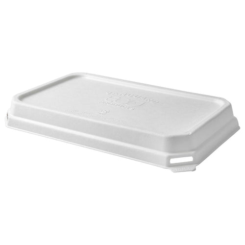EcoProducts Vanguard™ WorldView™ Compostable Domed Rectangle Molded Fiber Lid (Fits SCRC107 Molded Fiber Container) | 207-Series | 200/cs