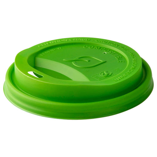 EcoProducts Veridian™ EcoLid Compostable Hot Cup Lids (10-20 oz. | Green) | 88-Series | 800/cs