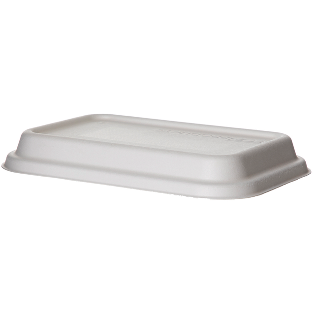 EcoProducts WorldView™ Compostable DOMED Molded Fiber Lid (Fits 12 and 16oz. Rectangle Molded Fiber Take-Out Containers) | 219-Series | 400/cs