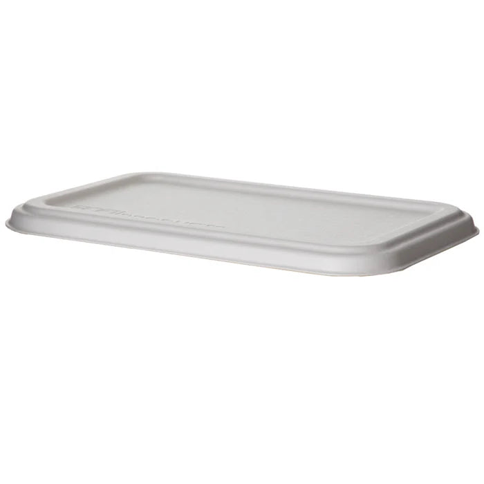 EcoProducts WorldView™ Compostable FLAT Molded Fiber Lid (Fits 24 and 32oz. Rectangle Molded Fiber Take-Out Containers) | 229-Series | 400/cs
