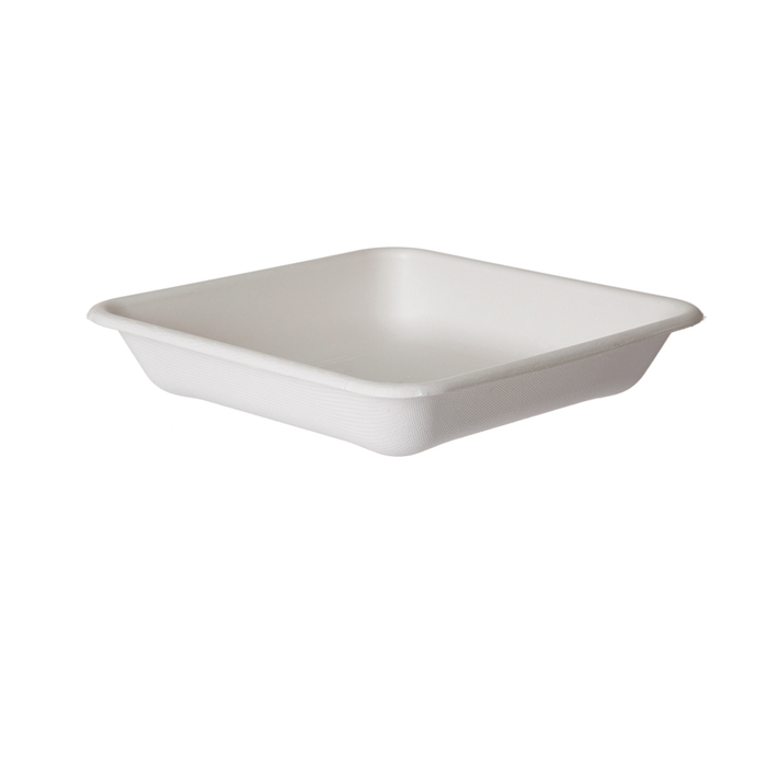 EcoProducts WorldView™ Compostable Molded Fiber Take-Out Container (8in | Square | 200/cs) | 308-Series | 200/cs