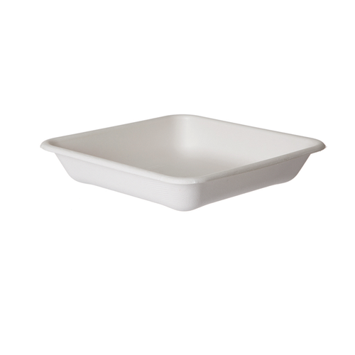 EcoProducts WorldView™ Compostable Molded Fiber Take-Out Container (8in | Square | 200/cs) | 308-Series | 200/cs