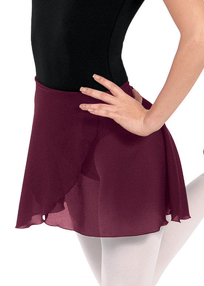 Eurotard 10362 adjustable wrap skirt in burgundy