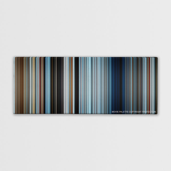 Everest color palette canvas print: thousands of thin vertical stripes of color