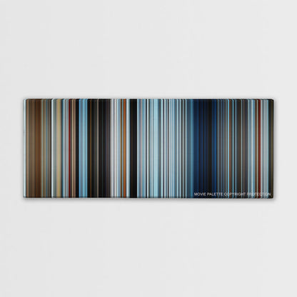 Everest color palette canvas print: thousands of thin vertical stripes of color