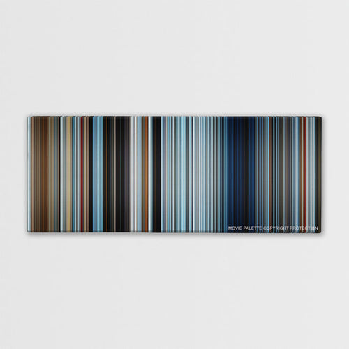 Everest color palette canvas print: thousands of thin vertical stripes of color