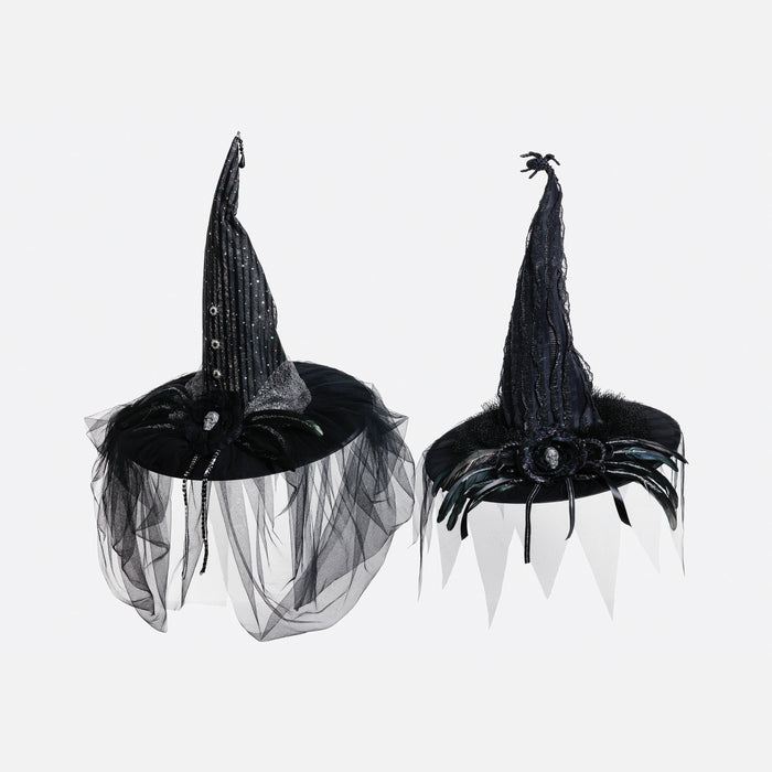 Fancy Fabric Witch Hats - Set of 2 Assorted