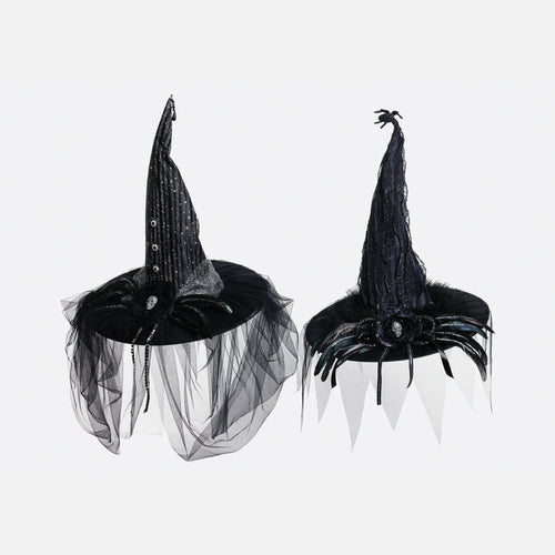 Fancy Fabric Witch Hats - Set of 2 Assorted