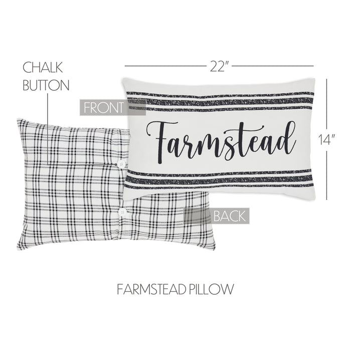Farmstead Black Applique Pillow-Lange General Store