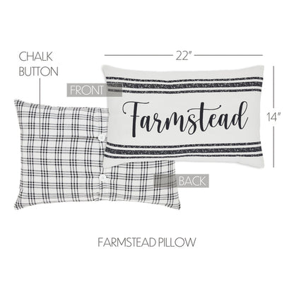 Farmstead Black Applique Pillow-Lange General Store