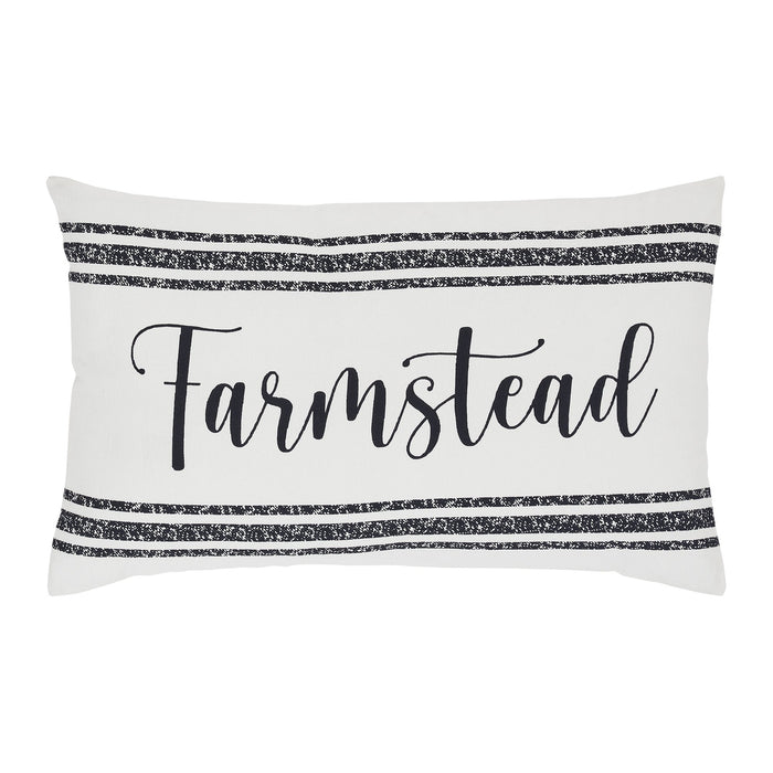 Farmstead Black Applique Pillow-Lange General Store