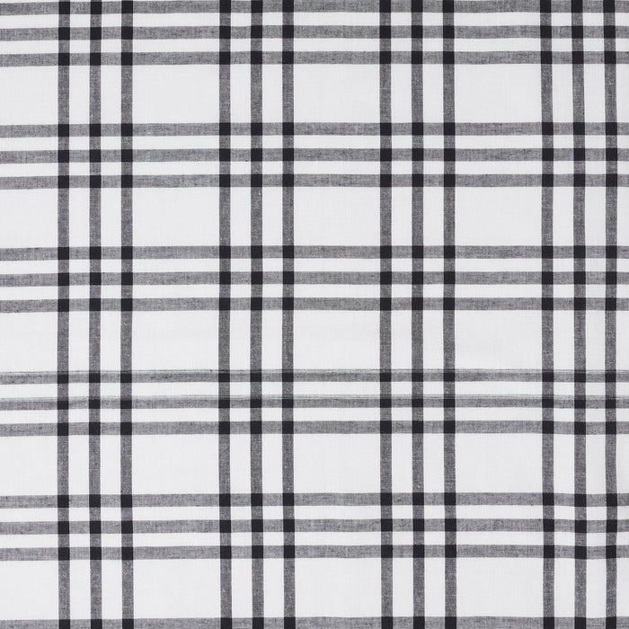 Farmstead Black Plaid Short Panel Curtains-Lange General Store