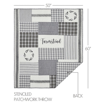 Farmstead Black Stenciled Throw-Lange General Store