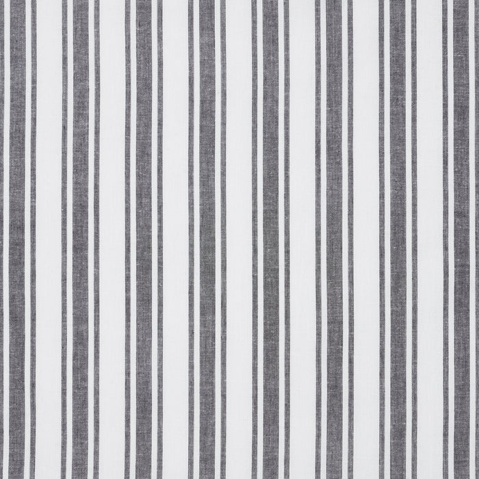 Farmstead Black Ticking Stripe Swag Curtains-Lange General Store