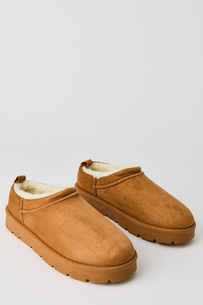 Faux Suede Slipper Booties