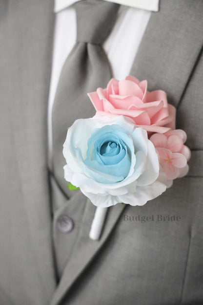 Faux Wedding Bouquet in Pink and Blue - $65.00 | Enoch Collection