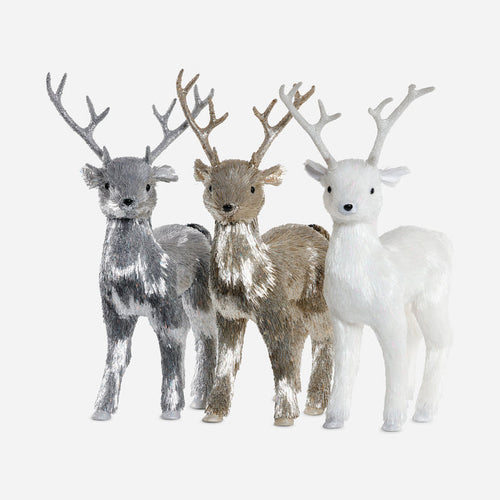 Festive Fiber Blend Standing Deer - Gold