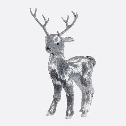 Festive Fiber Blend Standing Deer - Silver