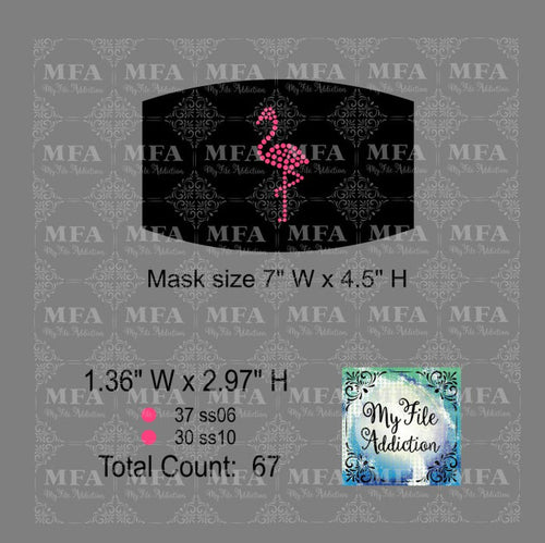 Flamingo Small Rhinestone Digital Download File - My File Addiction