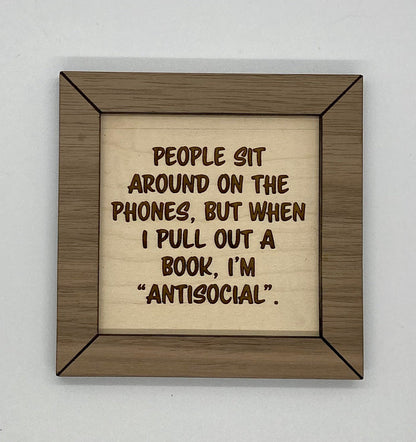 Funny book custom wood sign, gift for book lover, funny reading sign, gift for reader