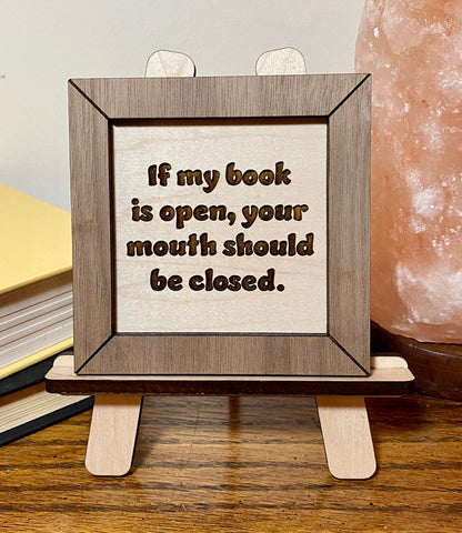 Funny book custom wood sign, gift for book lover, funny reading sign, gift for reader