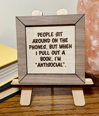 Funny book custom wood sign, gift for book lover, funny reading sign, gift for reader