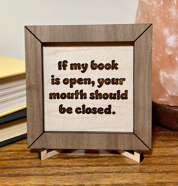 Funny book custom wood sign, gift for book lover, funny reading sign, gift for reader