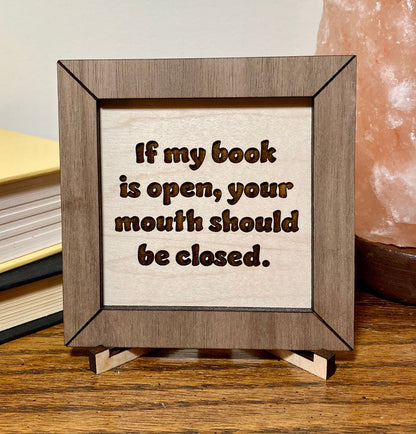 Funny book custom wood sign, gift for book lover, funny reading sign, gift for reader