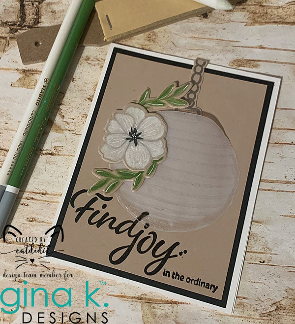 Gina K. Designs - Stamps - Joy In The Ordinary. Joy in the Ordinary is a stamp set by Lisa Hetrick. This set is made of premium clear photopolymer and measures 6" X 8". Made in the USA. Available at Embellish Away located in Bowmanville Ontario Canada. Card design by brand ambassador.