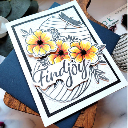 Gina K. Designs - Stamps - Joy In The Ordinary. Joy in the Ordinary is a stamp set by Lisa Hetrick. This set is made of premium clear photopolymer and measures 6" X 8". Made in the USA. Available at Embellish Away located in Bowmanville Ontario Canada. Card design by brand ambassador.