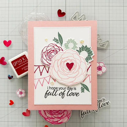 Gina K. Designs - Stamp & Die Set - Lift Me Up. Lift Me Up is a set by Lisa Hetrick. This set is made of premium clear photopolymer and measures 6" X 8". These wafer thin metal-etched dies are the highest quality for your paper crafting projects. Available at Embellish Away located in Bowmanville Ontario Canada. examples by Lisa Hetrick.