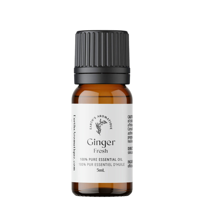 Bottle of Earth's Aromatique Ginger, Fresh Essential Oil 5 mL