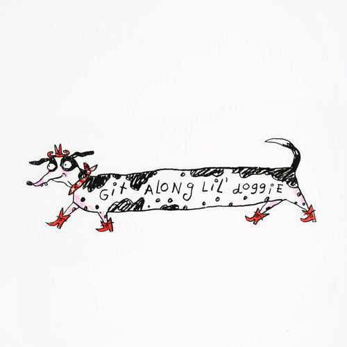 Git Along Doggie Bumper Sticker