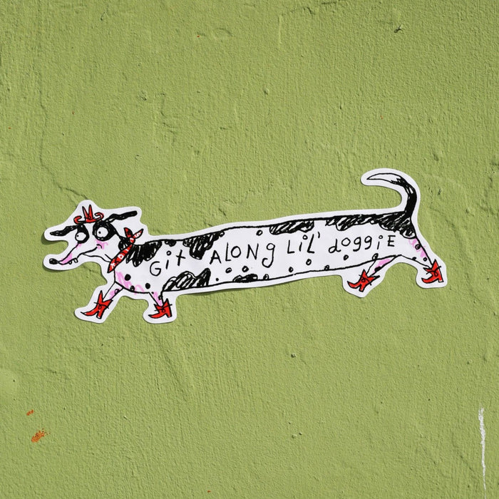 Git Along Doggie Bumper Sticker