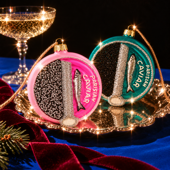 Glitter Caviar Can Ornament
