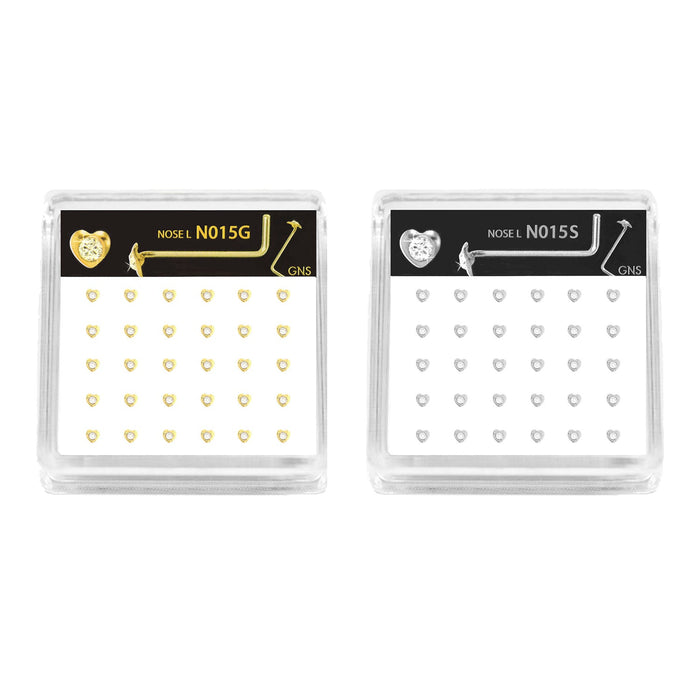 GNS Nose L Heart 30pcs - ikatehouse