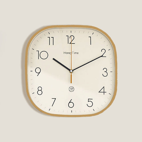 Gold Square Wall Clock
