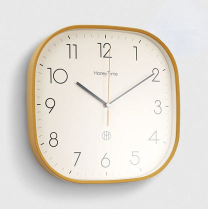Gold Square Wall Clock