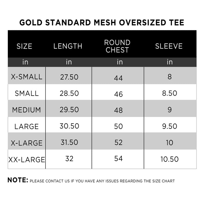 Gold Standard Mesh Oversized Tee - IRONGEAR Fitness